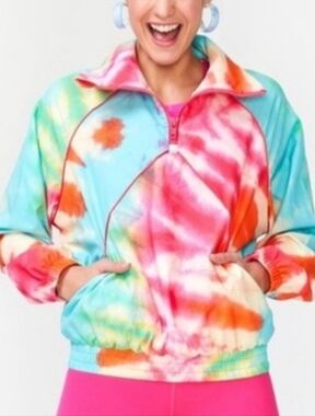 TEREZ Tie-Dye Half-Zip Jacket